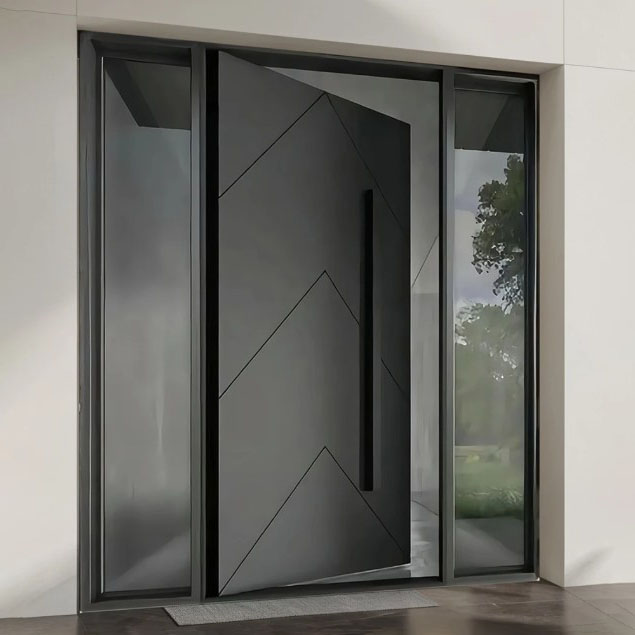 Porte d'entrée en alliage en aluminium