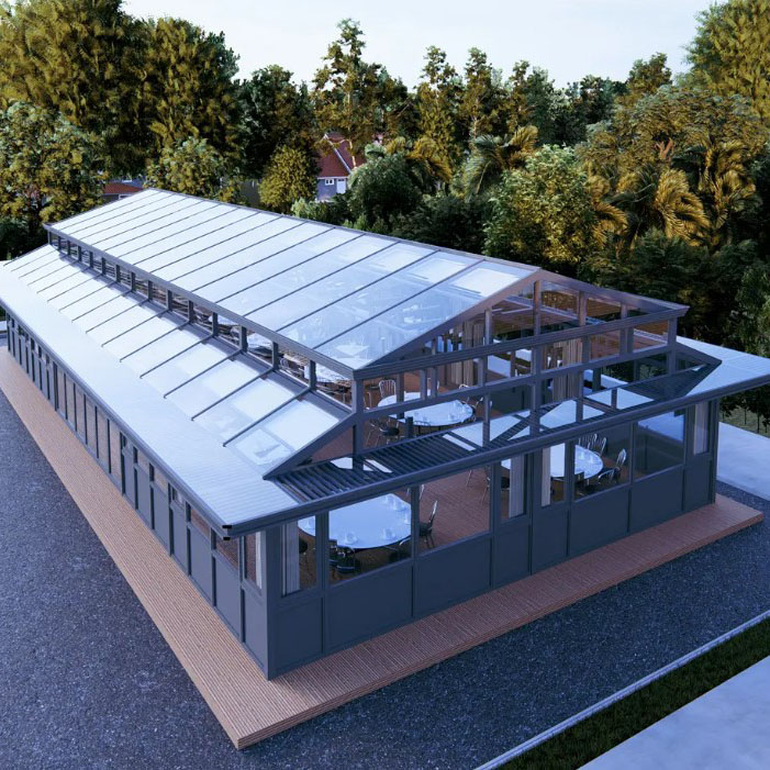 Salle de soleil en aluminium et serre