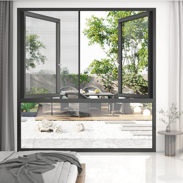 28 x 44 fenêtres à battements en aluminium isolés thermiquement